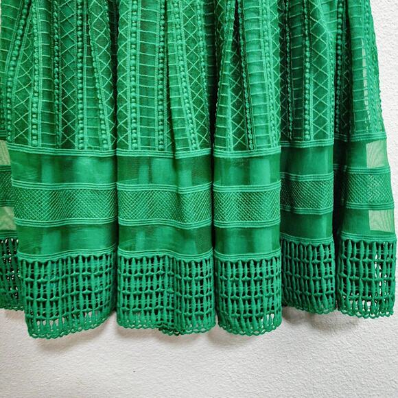 Anthropologie Greylin Women’s Dress Cottagecore Romantic Fit & Flare Green Sz S - Picture 6 of 11